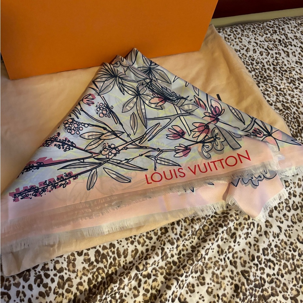 Louis Vuitton floral and Pink scarf only!!